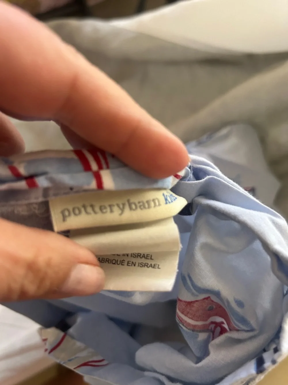 💚 POTTERY BARN KIDS boat sailboat nautical theme F/Q duvet